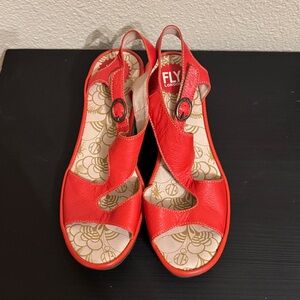 Fly London Women's Bright Red Sandals